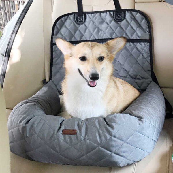 Luxurious 2-in-1 Water Resistant Comfy Indoor Lounge Funky Pillow Pet Dog Car Seat Cover for Pets Easy to Install