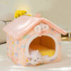 Manufacturer wholesale cute design warm short plush small dog cat cave house - Image 6